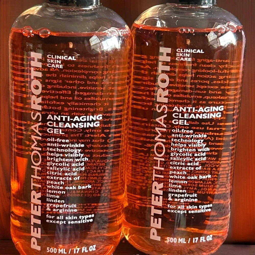 Peter Thomas Roth Anti Aging Cleansing Gel 17oz Mega Size Oil Free Lot Of 2 New